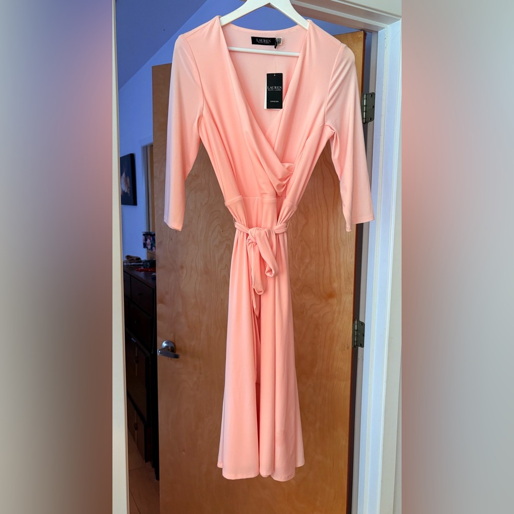 Ralph Lauren Soft Pink Dress Easter Sunday Spring Wedding Pastel Blush NWT 💒🥚